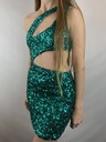 Flitrové šaty s výrezmi Fashion Nova rS USA Strih veľmi priliehavý