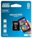 GOODRAM microSD 8 ГБ C4, 1 адаптер