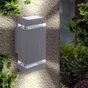 Светодиодный фасадный светильник, уличный садовый бра, 2xGU10 алюминий, IP54