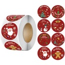 NAKLEJKI ŚWIĄTECZNE X 500 ROLKA WESOŁYCH ŚWIĄT NA PREZENTY ŚWIĘTA