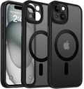 УСИЛЕННЫЙ МАТОВЫЙ КЕЙС НА 360° для MAGSAFE + стекло 9H для Iphone 15