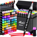 MARKERY ALKOHOLOWE FLAMASTRY MAZAKI PISAKI 80SZT PRO + TORBA Z PRZEGRÓDKAMI