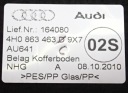 GARNITURE PLANCHERS COUVERCLES DE COFFRE 4H0863463D AUDI A8 D4photo 10