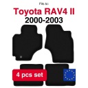 КИЛИМКИ ВЕЛЮРОВІ BASIC ЧОРНІ DO: TOYOTA RAV4 II SUV 5-DRZWIOWY (2000-2003  (18017599331) фото min 16