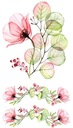 Веточки цветы ТАТУ прочные с цветами лист М305
