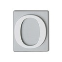 Номер Номер на дверь самоклеющийся, серебристый 0