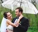 Большой автоматический прозрачный свадебный зонт, бесцветный, для жениха и невесты.