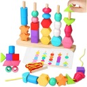 ДЕРЕВЯННЫЕ ПАЗЛЫ ПИРАМИДЫ СОРТИРОВКА МОНТЕССОРИ СЕНСОРНЫЕ БЛОКИ