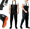 WODERY SPODNIOBUTY WĘDKARSKIE SPODNIE WZMOCNIONE GUMOWCE RYBACKIE ROZM 44