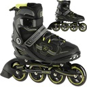 ŁYŻWOROLKI CZARNE ROLKI DLA DOROSŁYCH MĘSKIE DAMSKIE KAUCZUK ABEC-9 ROZ. 44