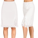 КРУЖЕВО ЖЕНСКОЕ БЕЛОЕ, ПОЛУКОРОТКОЕ ХЛОПКОВОЕ, ПОД ПЛАТЬЕ, ЮБКА L