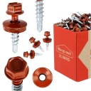 Винты для металлической плитки с цветной металлической шайбой