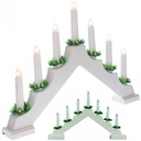 ПОДСВЕЧНИК АДВЕНТ, ДЕРЕВО, 7 СВЕТОДИОДНЫХ СВЕЧ НА АККУМУЛЯТОРАХ