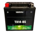 BATERÍA ZELOWY YTX14 MTX14 YTX14-BS GEL 14AH 12V IZQUIERDO PLUS PARA MOTOCICLETA 