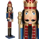 ДЕРЕВЯННАЯ РОЖДЕСТВЕНСКАЯ ФИГУРКА ЩЕЛКУНЧИК ПРЕМИУМ 90см XXL