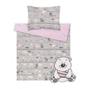 ДЕТСКОЕ ПОСТЕЛЬНОЕ БЕЛЬЕ 120х90 МИШКА ЗЕБРА РОЗОВЫЙ
