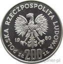 200 ZŁOTYCH 1980 LAKE PLACID (BEZ ZNICZA) MENNICZA Nominał 200 złotych