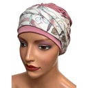 Женский весенний тюрбан Лена розовый-419, мягкий платок, тоже после химиотерапии.