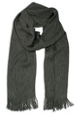 Серый вязаный шарф с бахромой, V.Fraas