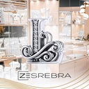 Charms beads PÍSMENO L korálik S925 prívesok zirkóny beads strieborný Značka ZeSrebra