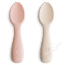 Стартовые ложки для малышей, 2 упаковки MUSHIE, силиконовые румяна/перемещающийся песок