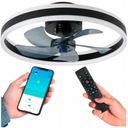 LAMPA SUFITOWA OKRĄGŁA Z WIATRAKIEM LED NOWOŚĆ 50CM czarna