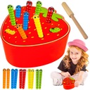 ДЕРЕВЯННАЯ АРКАДНАЯ ИГРА-ГОЛОВОЛОМКА «ПОЙМАЙТЕ ЧЕРВЯКА КЛУБНИЧНЫМ МАГНИТОМ»