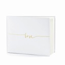 СВАДЕБНАЯ ГОСТЕВАЯ КНИГА белая, золотая надпись LOVE, 22 страницы