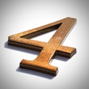 НОМЕР ДОМА, ЦИФРЫ ДЛЯ ДОМА, КОРИЧНЕВЫЕ ТРАНСПОПРИМЕРНЫЕ БУКВЫ 0-9 Н.Э.