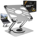 РЕГУЛИРУЕМАЯ ПОДСТАВКА ДЛЯ НОУТБУКА, ПОВОРОТНАЯ НА 360°, СТОЛ ДЛЯ НОУТБУКА ДО 17 ДЮЙМОВ