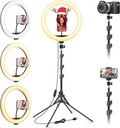 СВЕТОДИОДНАЯ КОЛЬЦЕВАЯ ЛАМПА ДЛЯ МАКИЯЖА СЕЛЬЕ ДЕРЖАТЕЛЬ ДЛЯ ТЕЛЕФОНА ШТАТИВ 40ВТ