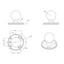 RAM MOUNT ROUND BEARER ASSEMBLY FROM BALL IN ROZMIARZE C 1.5