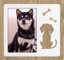 Собака Пегги деревянная рамка 10х15