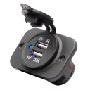 ЗАРЯДНИЙ ПРИСТРІЙ МОТОЦИКЛЕТНА 2X USB 1A + 2,1A ПАНЕЛЬ ГНІЗДО ПРИКУРЮВАЧА 3,1A РАМКА  фото 10