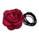 Ожерелье-чокер с розой на ремешке, элегантное бордовое украшение на шею в виде цветка.
