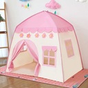 Namiot dla Dzieci Domek Zamek do Domu Ogrodu Pałac Zestaw + Girlanda LED