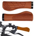 BIKE GRIP GRIP РУЧКИ ДЛЯ ВЕЛОСИПЕДІВ ЗРУЧНІ, ПРОТИКЛИЗКІ, 2 ШТ., КОРИЧНЕВІ