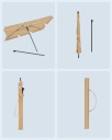Пляжні Парасольки Коричневий 240 Cm