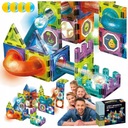 KLOCKI MAGNETYCZNE 3D Konstrukcyjne Magnetic TOR KULKOWY ŚWIECĄCY 75 el.