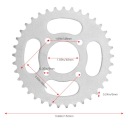 48 MM ЗАДНЯ KOA ANCUCHOWA 420 ANCUCHA 37 ЗУБИ ДЛЯ 50 CM3 90CC 110CC S8  (17898968202) фото min 9
