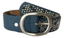 РЕМЕНЬ ЖЕНСКИЙ ДЛЯ БРЮК, ТЕМНО-СИНИЙ, Кнопки, ширина 3,5
