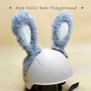 HELM BUNNY EARS АКСЕСУАР DO ШОЛОМА Z OGONEM PARTY COSPLAY PLUSZOWY СІРИЙ  фото 7