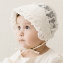 ТЮЛЕВА шапочка бонетка ВИШИТА візитна для випадків ХРЕЩЕННЯ 80-86-92-98 1-3