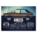 МЕТАЛЛИЧЕСКИЙ ЛИСТ ПОДАРОЧНЫЙ ГРАФИЧЕСКИЙ ПОСТЕР FSO POLONEZ