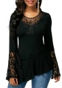 Элегантная асимметричная кружевная блузка