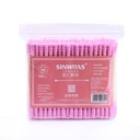 Бамбуковые палочки Sinwuas в упаковке (100 шт/упак), двойные розовые