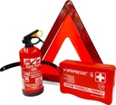 GAŚNICA SAMOCHODOWA 1KG + TRÓJKĄT + APTECZKA