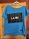 Dámska jarná blúzka s logom La Mu - Modrá Šírka pod pazuchami 53 cm