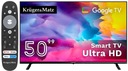 Светодиодный телевизор KRUGER MATZ UHD 4K 50 ДЮЙМОВ SMART GOOGLE TV HDR DVB-T2 HEVC