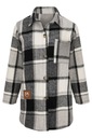 ДЛИННАЯ рубашка в клетку, пальто, куртка, размер 116, серого цвета